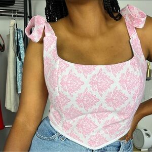 Pixie denim pink corset